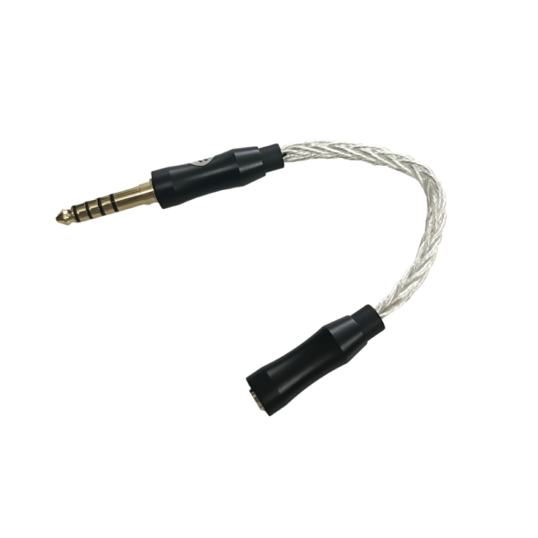 SW-3544A 3.5mm Female to 4.4mm Male 8-Core Silver Adapter